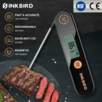 INKBIRD IHT-1X Meat Thermometer with Foldable Probes IPX5 Waterproof Rechargeable Digital Food Thermometer for BBQ,Deep Fry - Image 2