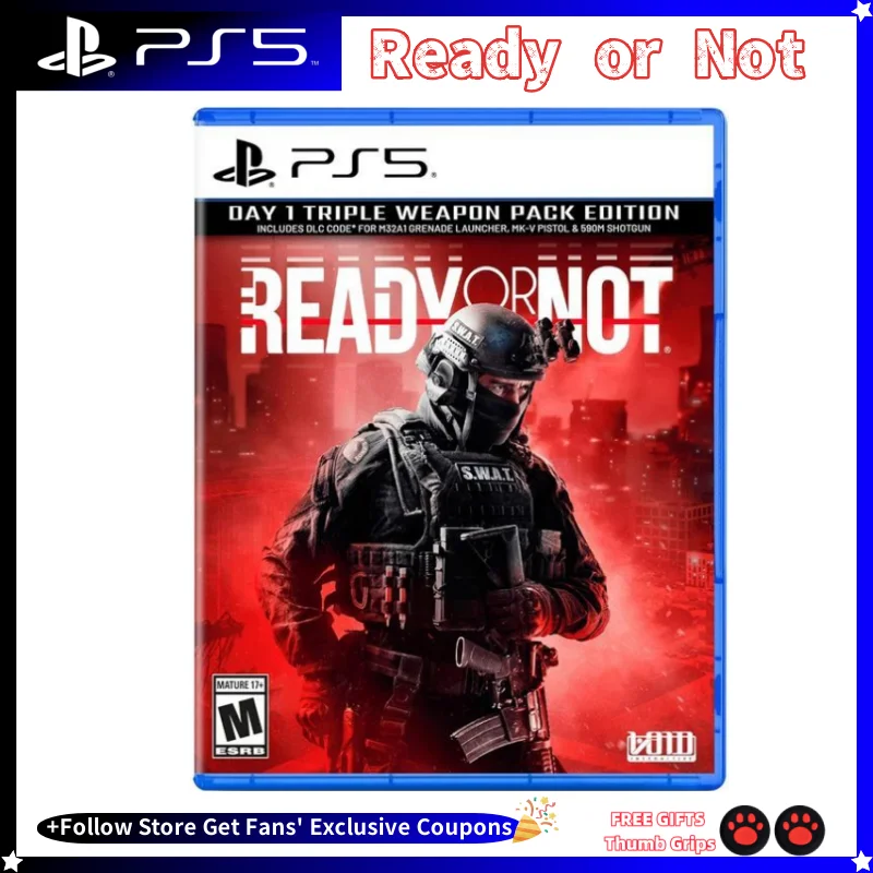 PS5 New Game CD Ready or Not Sony Playstation 5 Game Card Disc Playstation5 PS5 Ready or Not