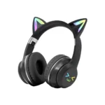 Gradient wireless Headphones RGB cute cat ear Bluetooth Earphones with microphone Stereo Music Game Earphone Girls Kids Gifts - Image 3