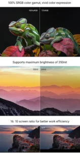 ZSUS 16" 2K Portable Monitor 100%sRGB 1600P IPS Screen Travel Gaming Computer Display for Steam Deck Laptop Switch PS4 PS5 Xbox - Image 5