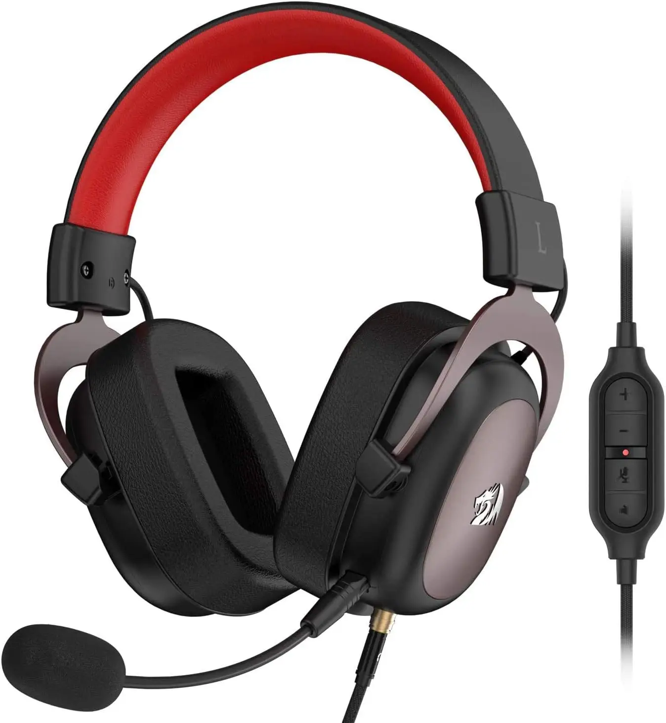 Redragon H510 Zeus Wired Gaming Headset - 7.1 Surround Sound - Memory Foam Ear Pads - 53MM Drivers Detachable Microphone