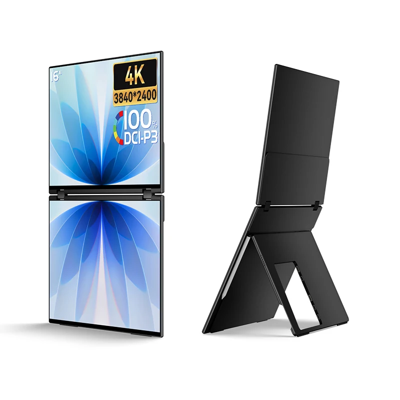 EHOMEWEI New X Series Dual stacked monitor 4K 2K 60Hz 240Hz Drive-free Phone-touch For Laptop Windows Macbook One Cable Connect