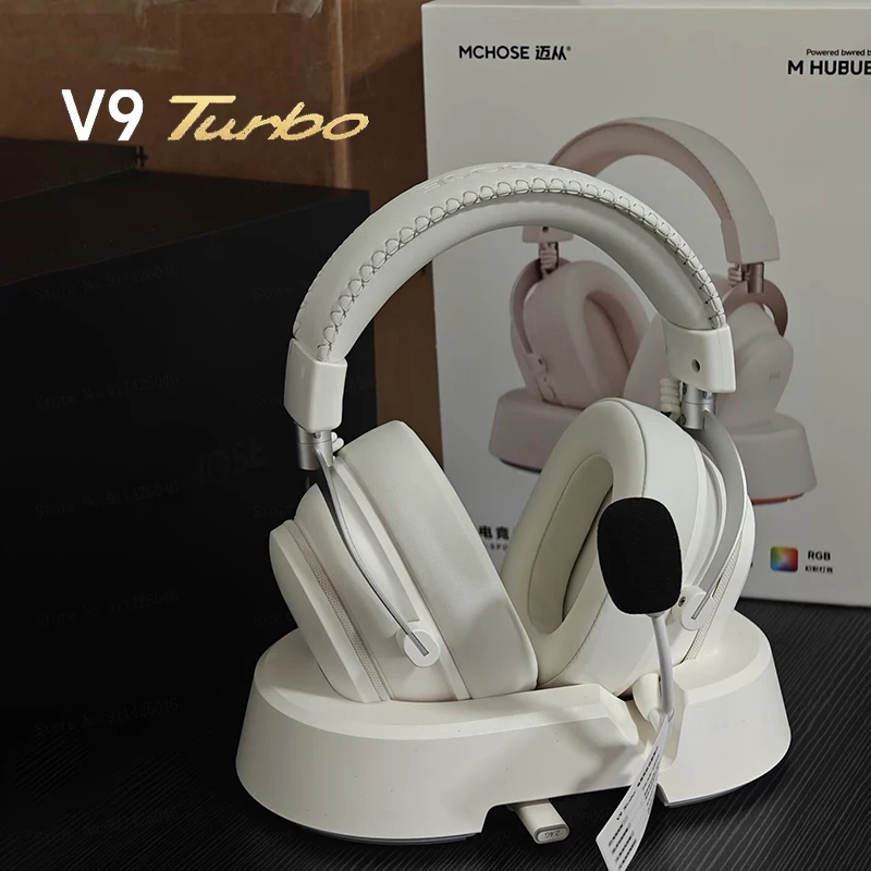 MCHOSE V9 Turbo Wireless Charging Gaming Headset Over-Ear Four-Mode with Microphone Professional Esports Headphones