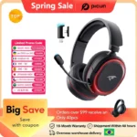 Picun G2 2.4G Wireless Gaming Headset Bluetooth Headphones 5ms Low Latency 7.1 Surround ENC Mic For PC PS4 PS5 Phone Switch