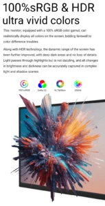 ZSUS 16" 2K Portable Monitor 100%sRGB 1600P IPS Screen Travel Gaming Computer Display for Steam Deck Laptop Switch PS4 PS5 Xbox - Image 6