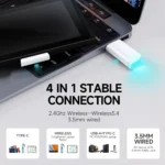 Picun G2 2.4GHz Bluetooth Wireless Gaming Headset For PC PS4 PS5 Phone Switch 5ms Low Latency 7.1 Surround Wired Headset ENC Mic - Image 6