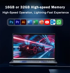 New 15.6" Portable Laptop Intel 6500Y 32GB RAM 2TB SSD Windows 11 5000mAh Backlit Keyboard Fingerprint Office Gaming Notebook PC - Image 4