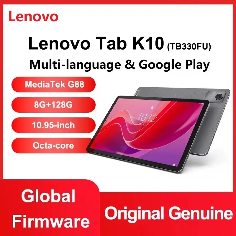 Global Firmware Multi- language 8GB 128GB Original New Lenovo Pads Zhaoyang Tab K10 10.95' 90Hz MTK Helio G88 Tablets 7040mAh
