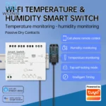110V 220V Tuya Smart WiFi 4 Channel Relay With Temperature Humidity Sensor Passive Dry Contact Switch Alexa Alice Compatible - Image 4