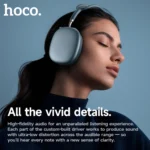 HOCO W65 Plus ANC Noise Reduction Bluetooth Headphones Over The Ear Wireless Big Earphone Hifi Sounds Sport Headsets With Button - Image 4